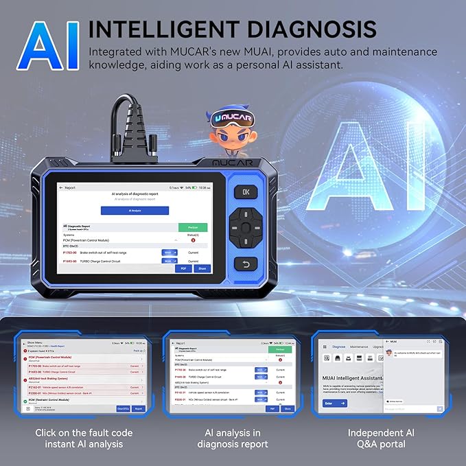 OBD2 Scanner, MUCAR 682 AI-Assisted Car Diagnostic Tool, Automotive