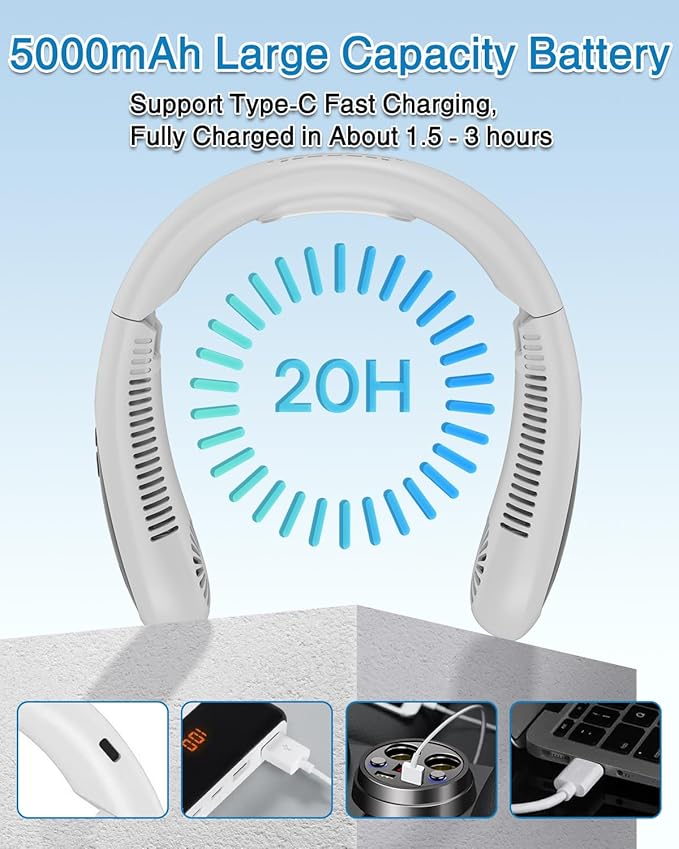 GAITIR Neck Air Conditioner, Portable Neck Fan