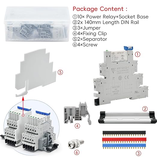 10Pcs 5 Volt Relay Miniature Power Relay 5V DC 6Amp SPDT