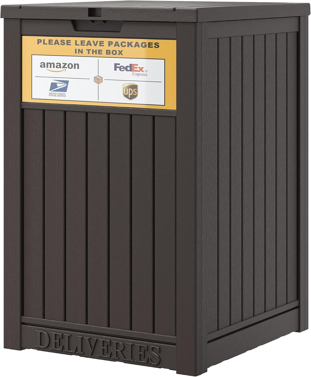 LHBGO Package Delivery Box for Outside with Sign, 48 Gallon Storage with Lock...