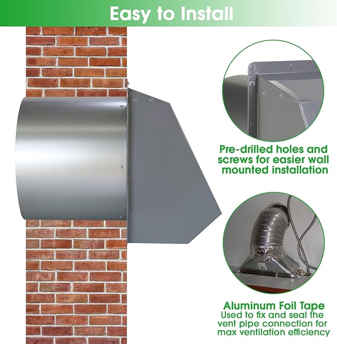 10 Inch Hooded Wall Vent Exhaust