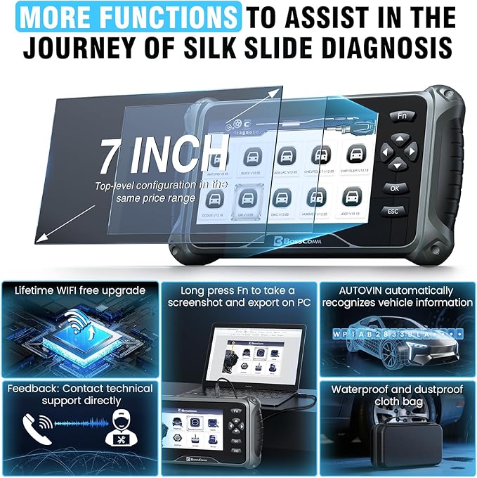 2026 BOSSCOMM IF745 OBD2 Scanner, All Systems Car Code Reader Scan Tool