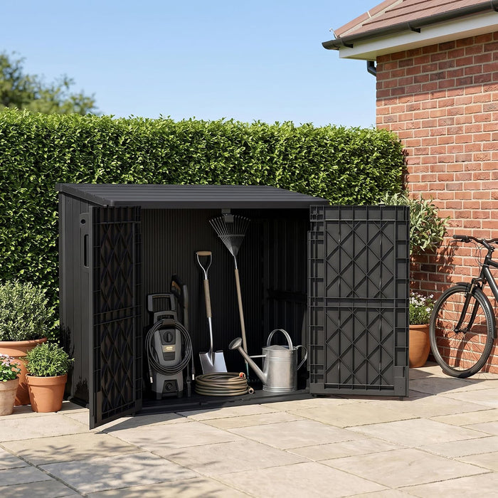 Outdoor Storage Box & Cabinet 36 Cu Ft, Patio Storage Box, Black