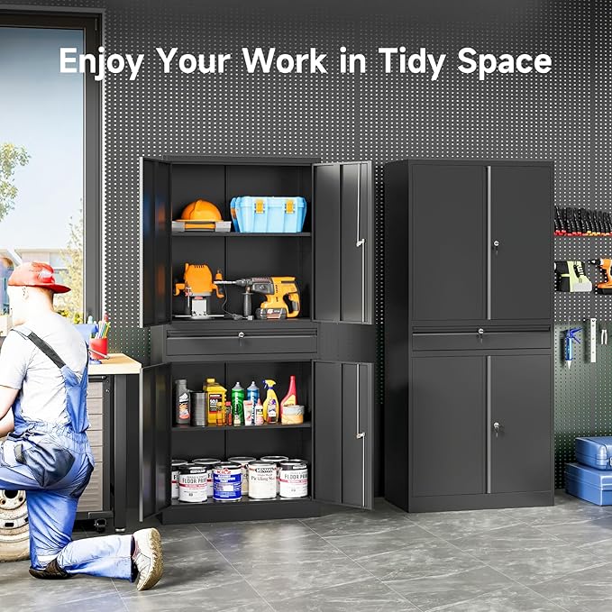 SISESOL Metal Garage Storage Cabinet