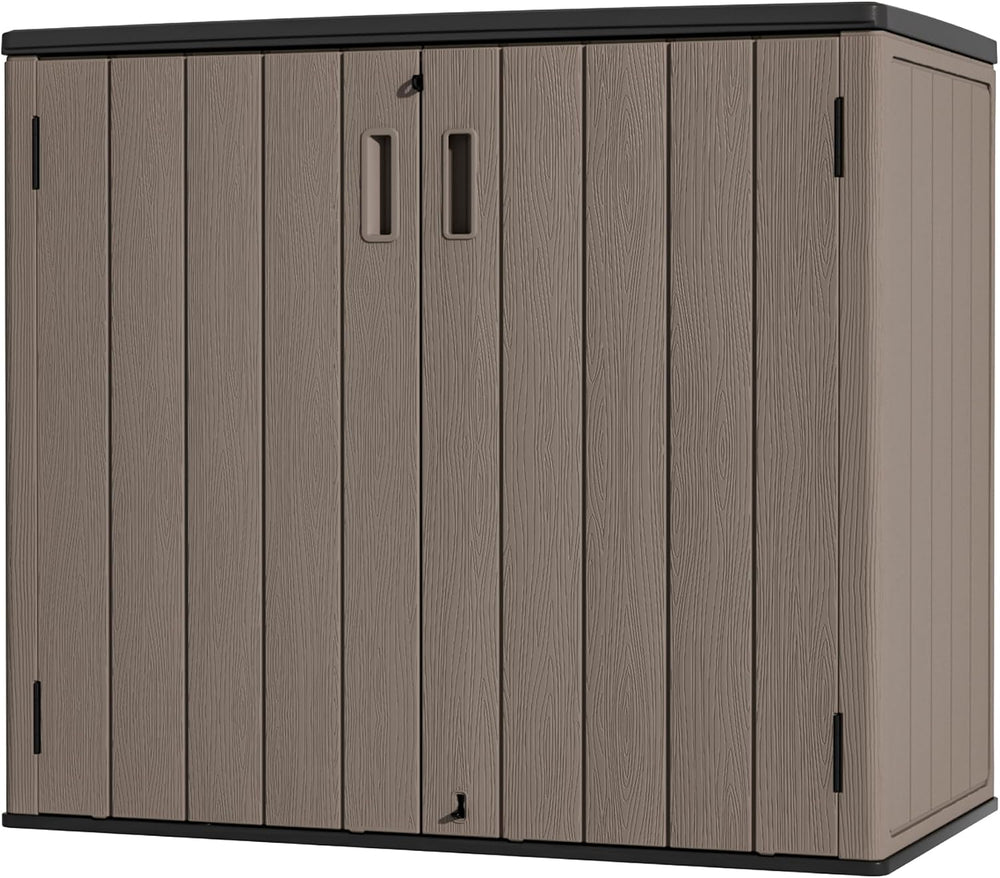 Mrosaa Large Outdoor Storage Box,Resin Shed,Waterproof/Lockable,Outdoor Stora...