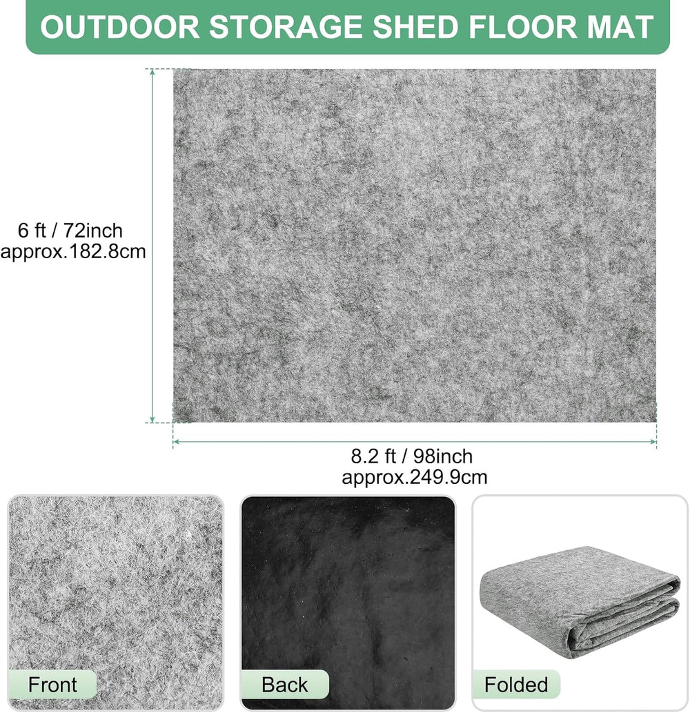 M METERXITY Outdoor Storage Shed Mat, 6x8.2 FT Waterproof Small Shed Flooring...