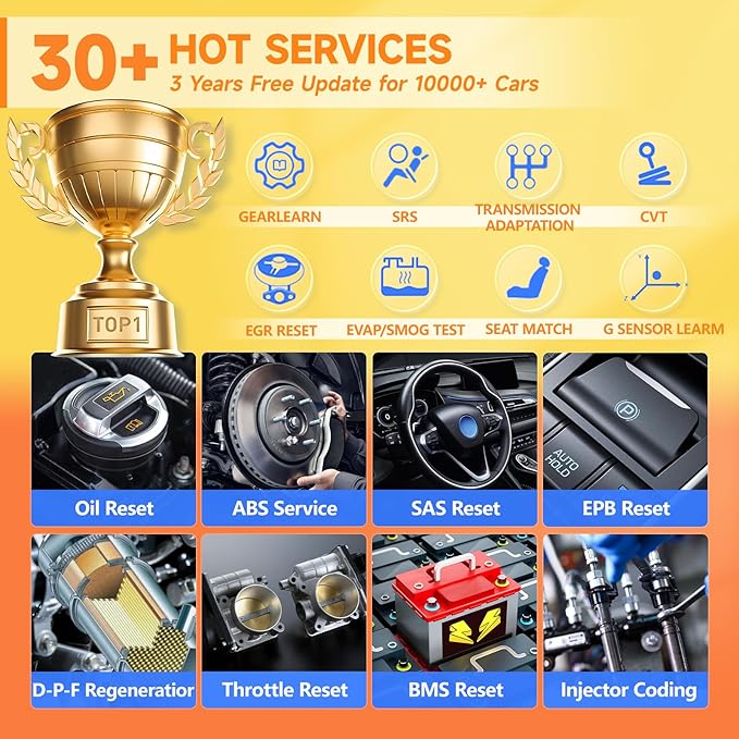 2026 FOXWELL Scanner NT809BT Wireless OBD2 Scanner Diagnostic Tool