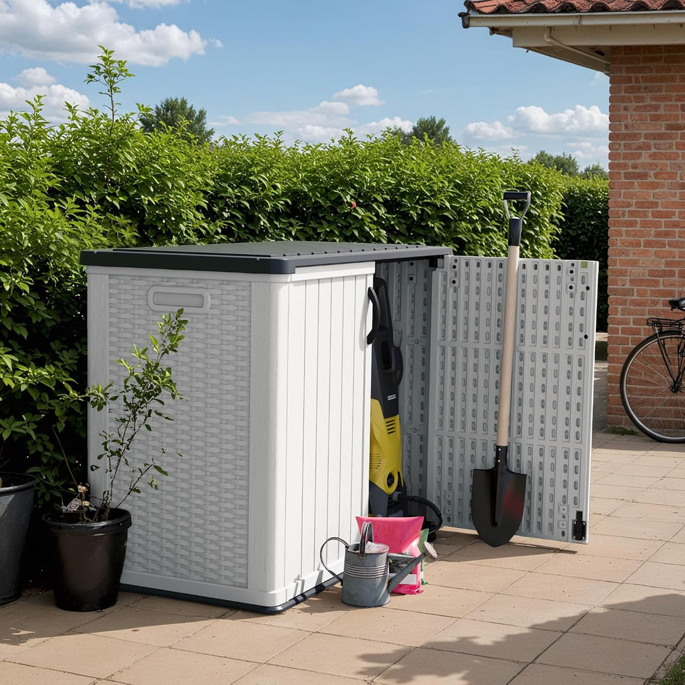 Devoko Outdoor Storage Cabinet 26 Cu Ft with Lockable Doors, Horizontal Stora...