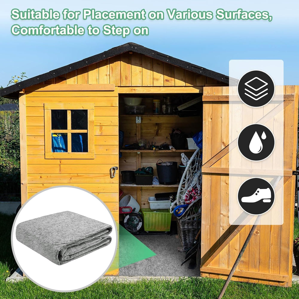 M METERXITY Outdoor Storage Shed Mat, 6x8.2 FT Waterproof Small Shed Flooring...