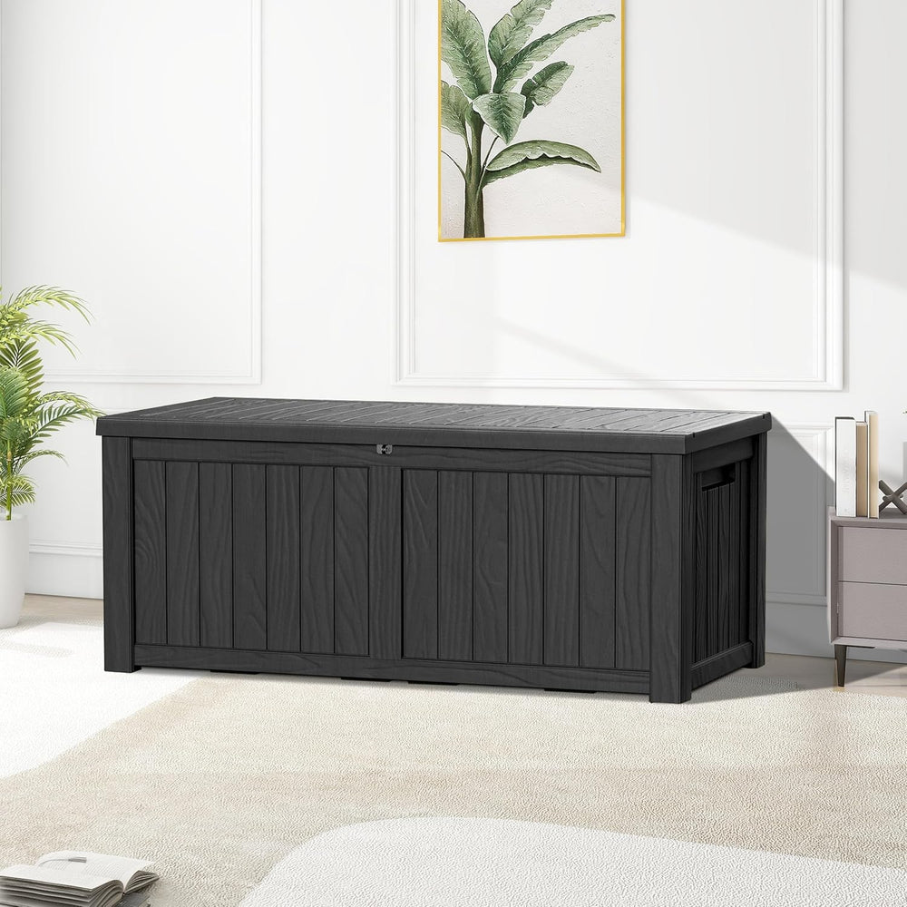 150 Gallon Outdoor Storage Box, Large Storage Deck Box for Patio Furniture Ac...