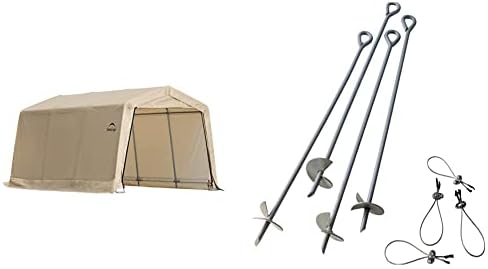 ShelterLogic 10' x 15' x 8' Peak Style Roof Instant Garage Carpor...