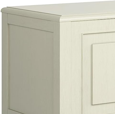 SIMPLIHOME Connaught 51" Wide Solid Wood Trunk Bench in White
