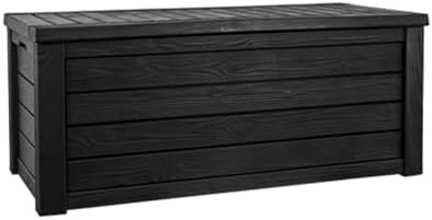 Keter Westwood Outdoor Storage Deck Box, 150 Gallon, Dark Grey