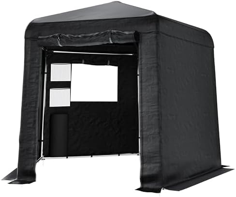 AMERLIFE 9.7x10.2x8.4 FT Pentagonal Storage Shed with PVC Windows