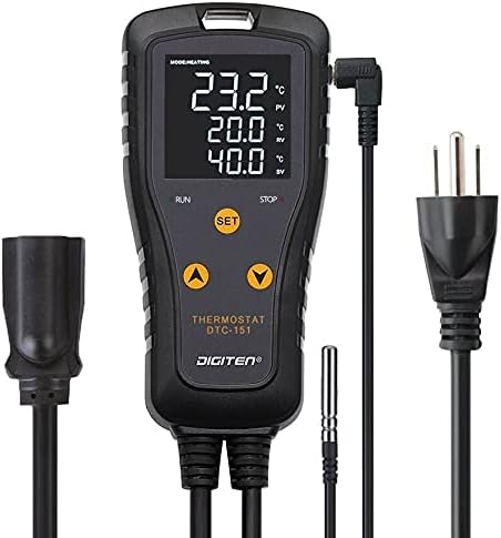 DIGITEN DTC151 Temperature Controller Plug-in Thermostat Cooling Heating