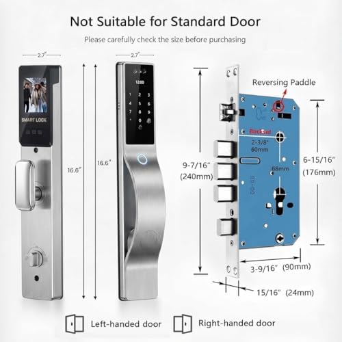Smart Door Lock with Camera: 3D Face Recognition, Keyless Door Lock with Biom...