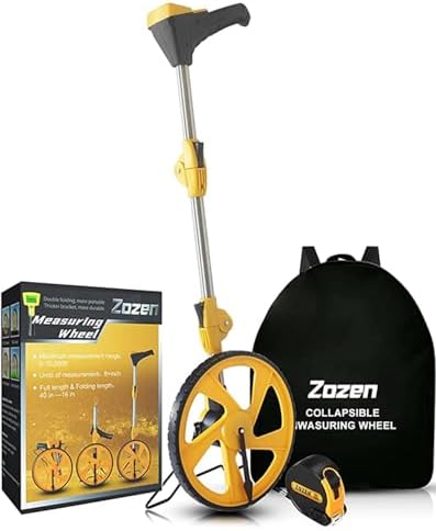 Zozen Measuring Wheel Digital Display, Foldable Feet/Meter Digital Measuring