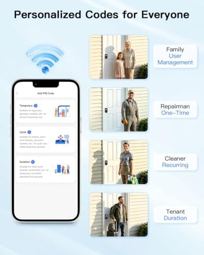 TOLOYE WiFi Keyless Entry Smart Lock Fingerprint Deadbolt for Front Door