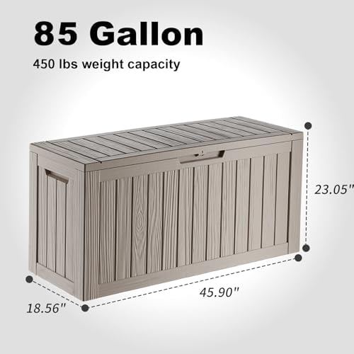 125Gal Outdoor Storage Box, Lockable Deck Box