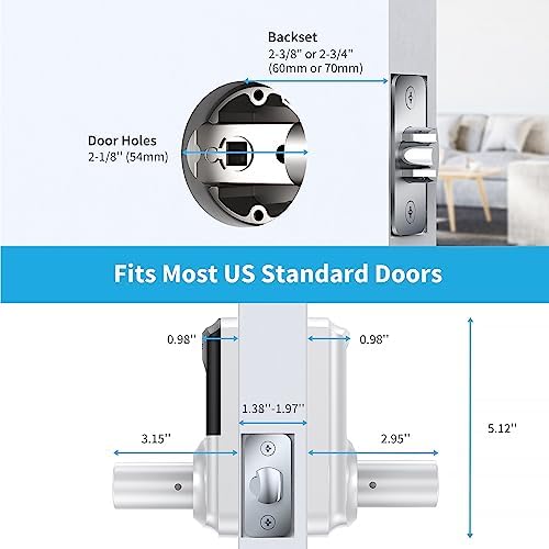 Signstek Keyless Entry,Digital Smartcode Door Lock for Front Door,Keypad Door...