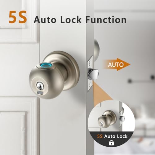 Buoan Biometric Fingerprint Door Lock, Smart Fingerprint Door Knob