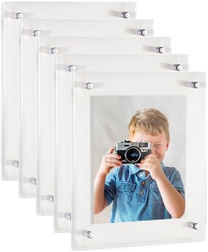 ArtToFrames 20x27 Inch Double Panel Floating Acrylic Picture Frame comes (5 P...