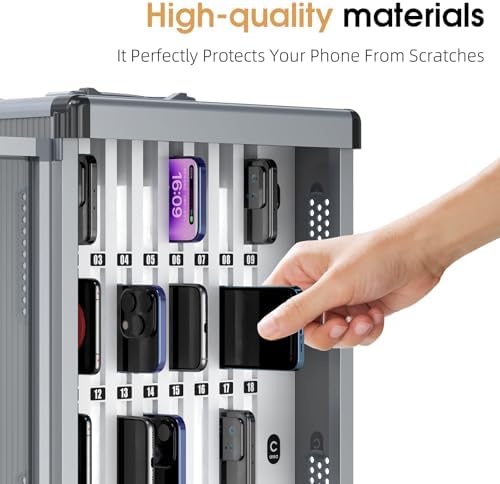 Glosen 36 Slots Cell Phone Locker, Portable Mobile Phone Storage Box [Wall Mo...