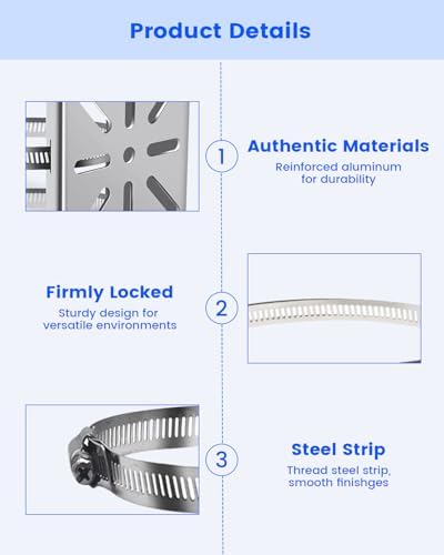 Universal Vertical Pole Corner Mount Bracket for Security Camera with Loops