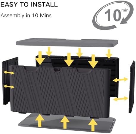Kingdura 110 Gallon Outdoor Storage Box, Waterproof Resin Deck Box for Indoor...