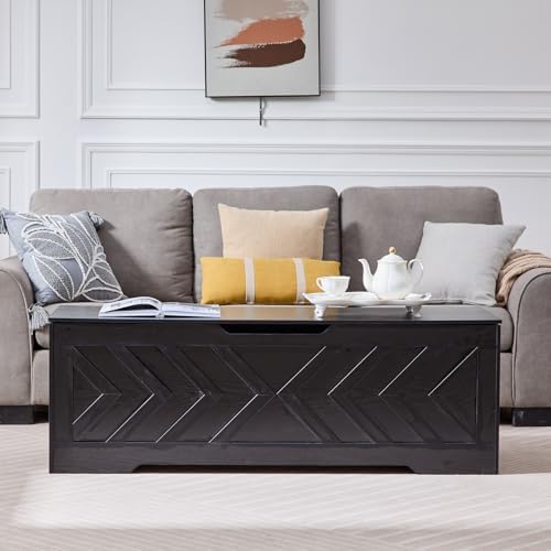 55.1” Storage Bench, Extra Large Entryway Bench with Storage,Storage Chest wi...
