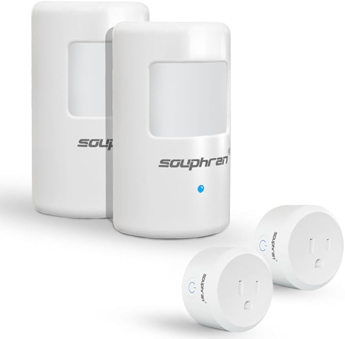 Souphran Plug-in Wireless Motion Activated Light Control, No Wiring, Adjustab...