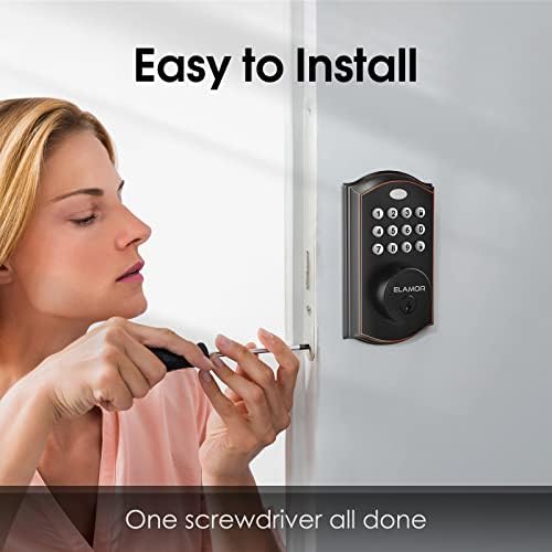 M19 Keyless Entry Door Lock with Keypads, Smart Deadbolt Lock ORB