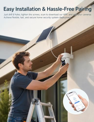 Security Cameras Wireless Outdoor 5G WiFi, Solar Outdoor Camera Wireless