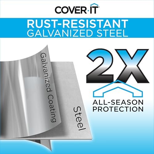 Cover It 6' x 4' Galvanized Steel Outdoor Storage Shed with Pent Roof...