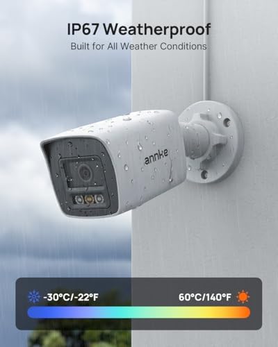 ANNKE 4K/8MP Bullet PoE Security Camera Outdoor, Smart Dual Light, White