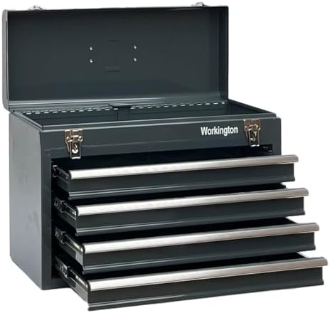 Workington Portable Metal Tool Chest with 4 Drawers, 20" 4-Drawer Tool C...