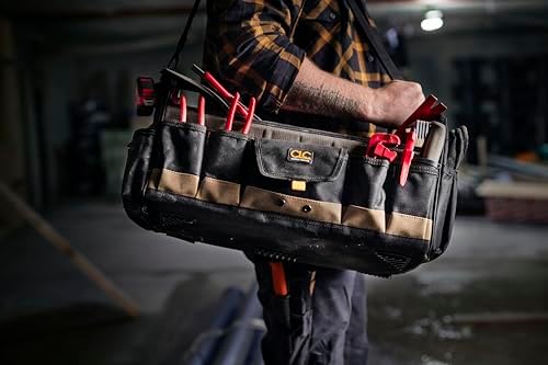 Custom Leathercraft WORK GEAR 1579 20 Inch, Open Top, Soft Sided Tool Box, 27...