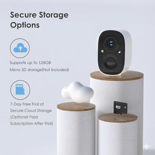 GMK 2 Pack Cameras System, Security Cameras Wireless Outdoor, 2K Video