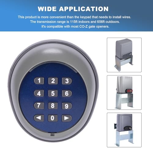 CO-Z Security Wireless Automatic Code Entry Gate Keypad Remote Operator Panel...