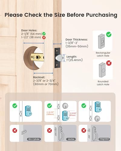 Smart Door Knob with Keypad Fingerprint Keyless Entry Door Lock Biometrics