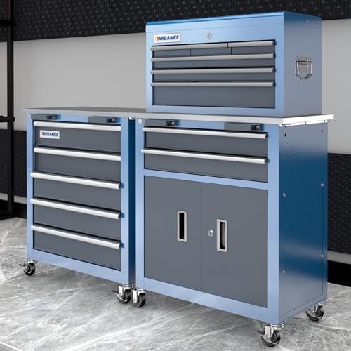 LARBANKE Rolling Tool Chest Combination,5-Drawer & 8-Drawer Tool Chest