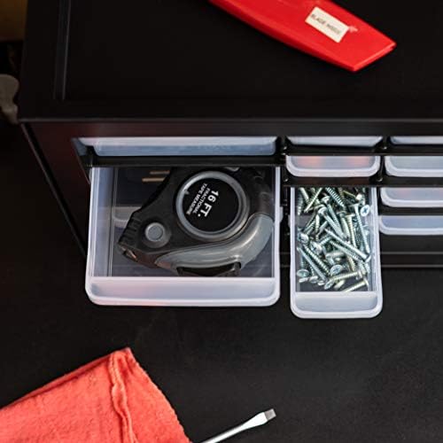 IRIS USA 26-Drawer Teacher Toolbox, 2 Pack, Craft Storage Drawers, Black