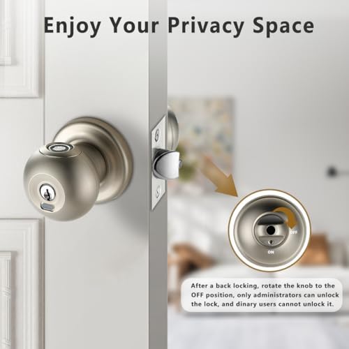 Buoan Biometric Fingerprint Door Lock, Smart Fingerprint Door Knob