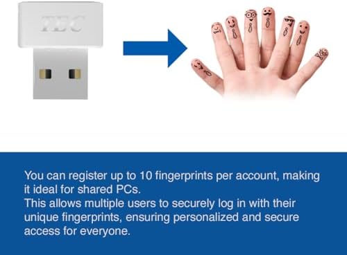 TEC SecureTouch TE-FPA4-MC USB Fingerprint Reader with ESS Enhanced Sign-in S...
