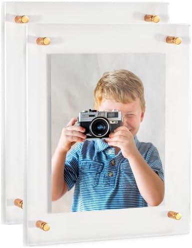 ArtToFrames 18x28 Inch Double Panel Floating Acrylic Picture Frame comes (2 P...