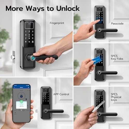 WiFi Video Smart Keypad Door Lock with Camera and Doorbell, Keyless Entry
