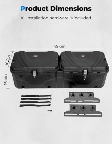 KEMIMOTO UTV Cargo Storage Box 110L/29Gal, Large Capacity Box Waterproof