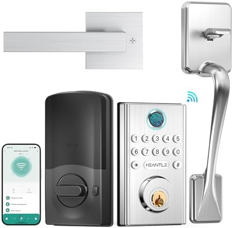 WiFi Smart Door Lock Set: HEANTLE Keyless Entry Deadbolt