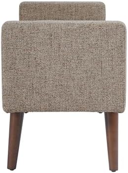 HomePop Fulton 48" Storage Bench - Midtone Gray Fabric
