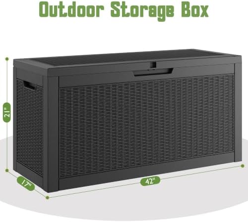 KAMABOKO Outdoor Storage Box, 75 Gallon Deck Box Outdoor Waterproof